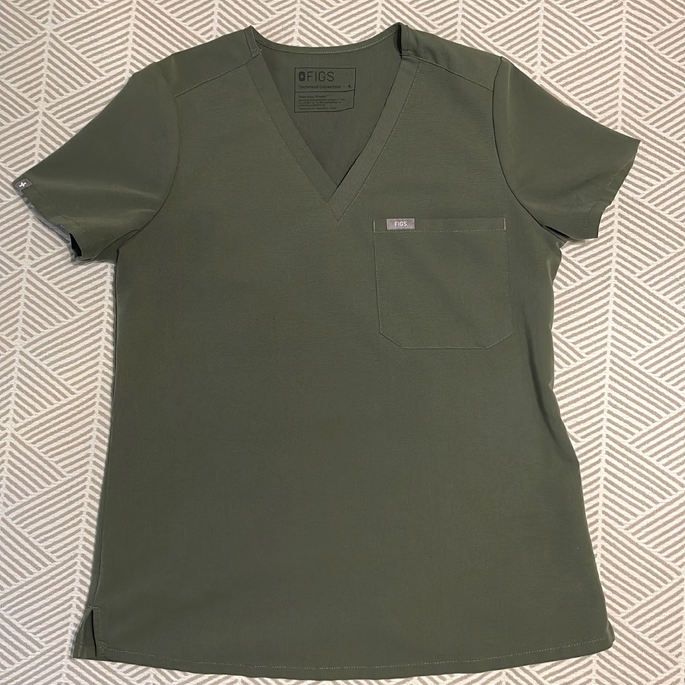 Figs moss green scrubs